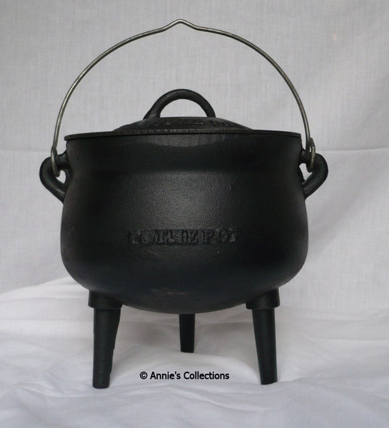 Antique Large 2 Gallon Cast Iron Saucepan Gypsy Pot 